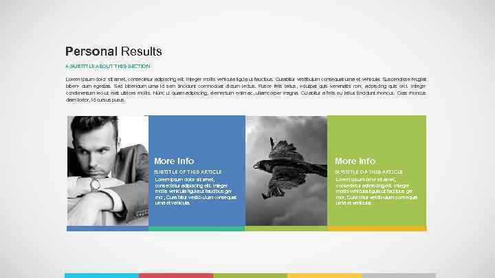 Personal Results A SUBTITLE ABOUT THIS SECTION Lorem ipsum dolor sit amet, consectetur adipiscing