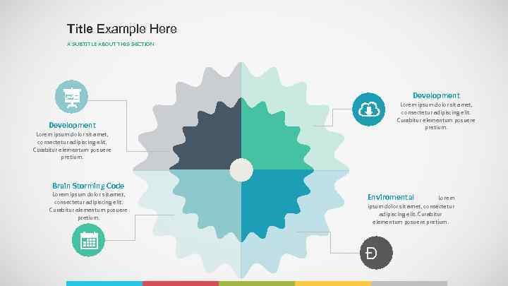 Title Example Here A SUBTITLE ABOUT THIS SECTION Development Lorem ipsum dolor sit amet,