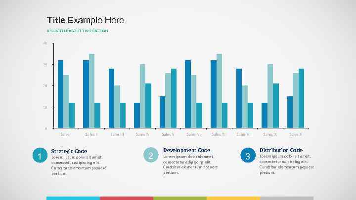 Title Example Here A SUBTITLE ABOUT THIS SECTION 1 Strategic Code Lorem ipsum dolor