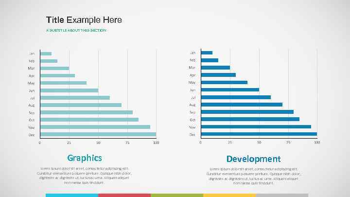Title Example Here A SUBTITLE ABOUT THIS SECTION Graphics Development Lorem ipsum dolor sit