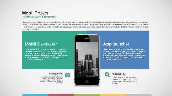 Mobil Project A SUBTITLE ABOUT THE INTRODUCTION Lorem ipsum dolor sit amet, consectetur adipiscing