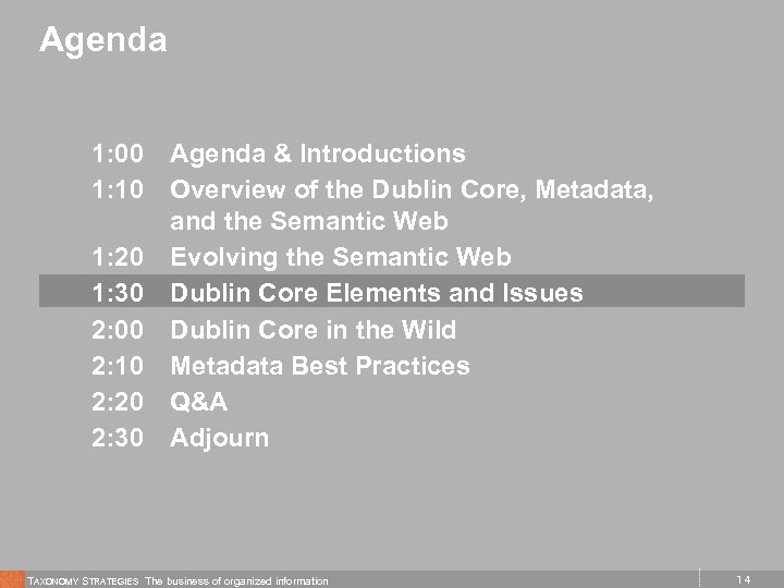 Agenda 1: 00 1: 10 1: 20 1: 30 2: 00 2: 10 2: