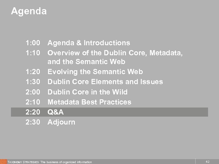 Agenda 1: 00 1: 10 1: 20 1: 30 2: 00 2: 10 2: