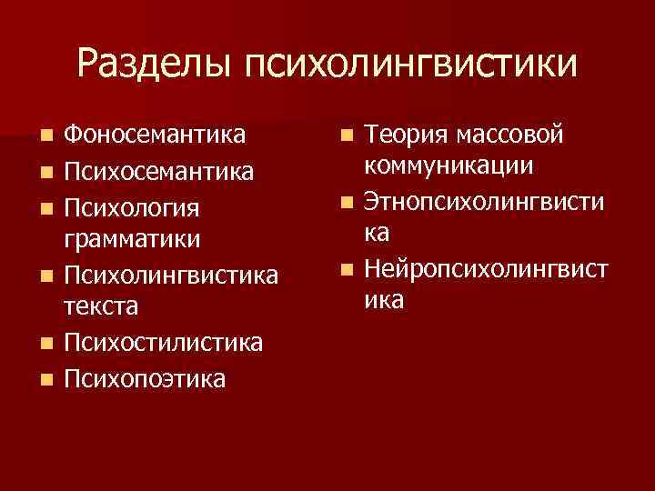 Методы психолингвистики презентация