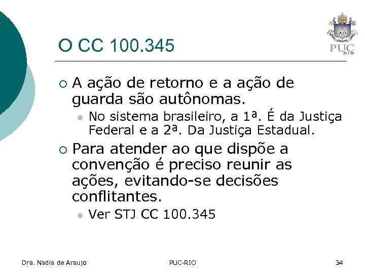 O CC 100. 345 ¡ A ação de retorno e a ação de guarda