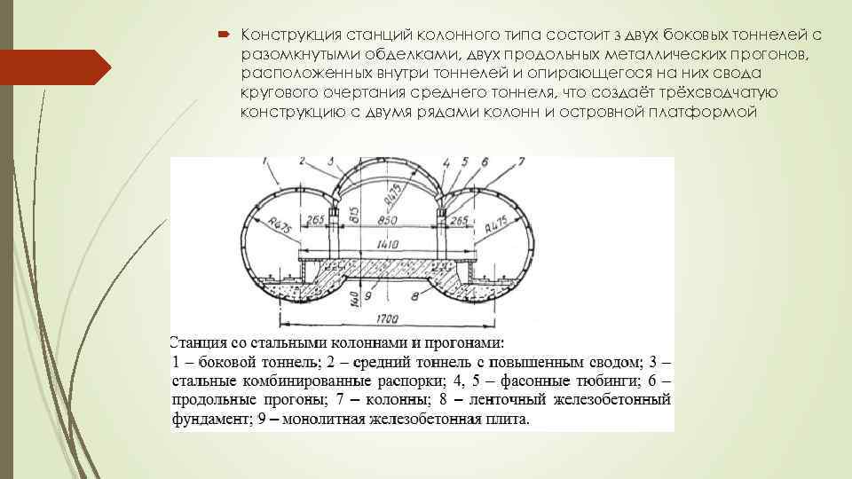 Типа состоит из двух. Станция колонного типа. Конструкции колонного типа. Колонные станции конструкция. Станция колонного типа с боковыми платформами.