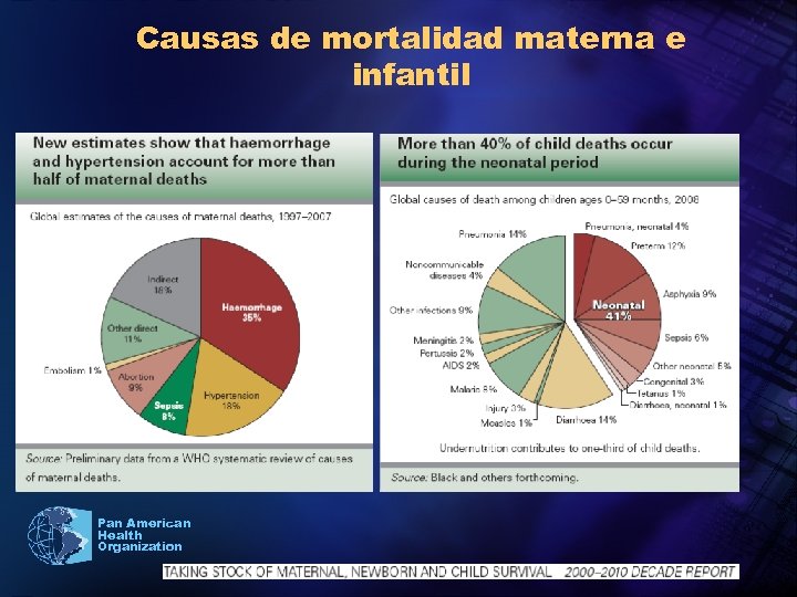 Causas de mortalidad materna e infantil Pan American Health Organization 