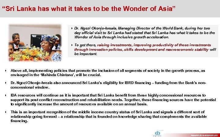 “Sri Lanka has what it takes to be the Wonder of Asia” 4 Dr.