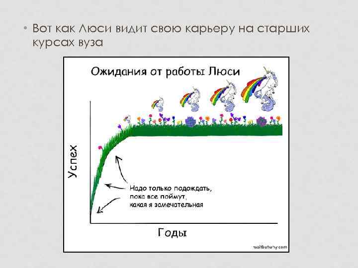  • Вот как Люси видит свою карьеру на старших курсах вуза 