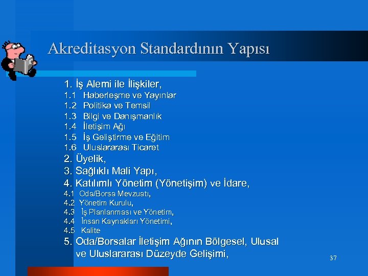 Akreditasyon Standardının Yapısı 1. İş Alemi ile İlişkiler, 1. 1 Haberleşme ve Yayınlar 1.
