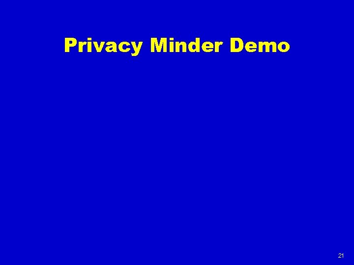 Privacy Minder Demo 21 