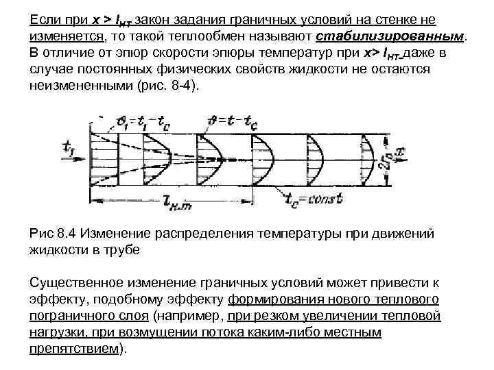 Теплообмен гидродинамика. Распределение температур в трубе. Течение жидкости в трубах. Термически стабилизированное течение жидкости.. Стабилизированный теплообмен.