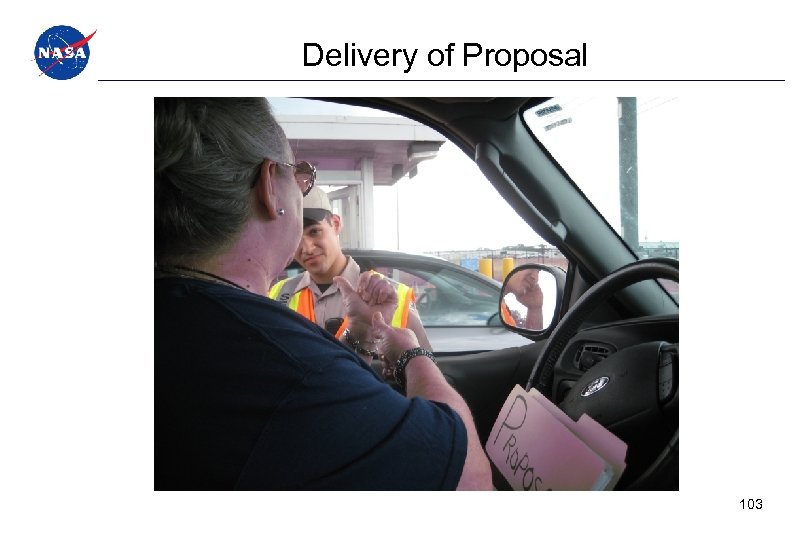 Delivery of Proposal 103 