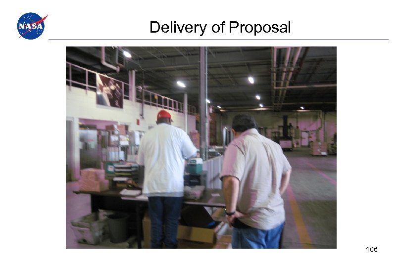 Delivery of Proposal 106 