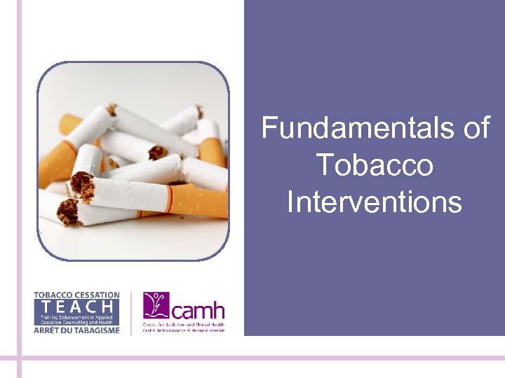 Fundamentals of Tobacco Interventions 