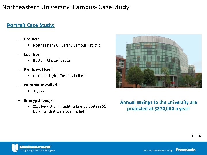 Northeastern University Campus- Case Study Portrait Case Study: – Project: • Northeastern University Campus