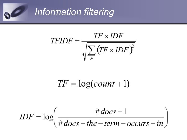 Information filtering 