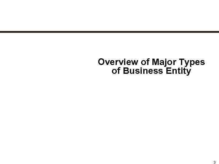 Overview of Major Types of Business Entity 3 