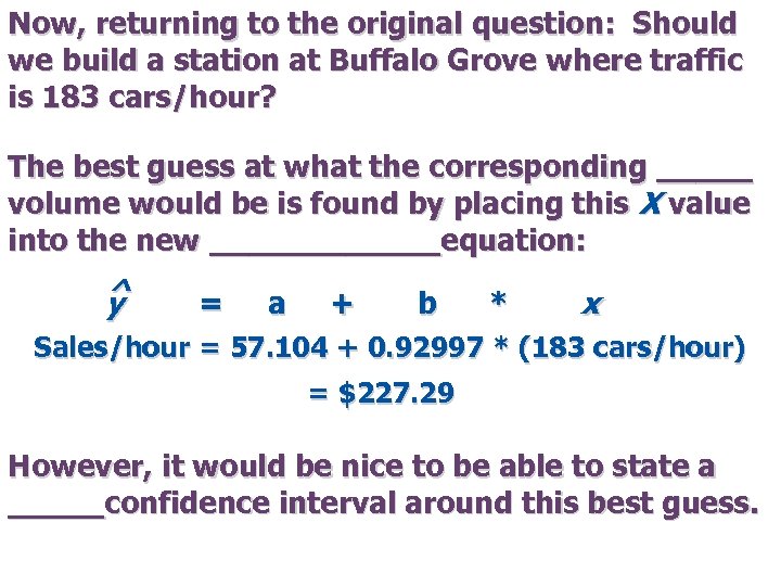 Now, returning to the original question: Should we build a station at Buffalo Grove