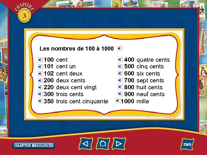 3 Les nombres de 100 à 1000 101 102 200 220 300 350 cent