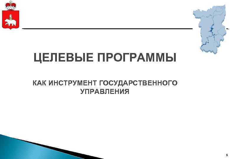 ЦЕЛЕВЫЕ ПРОГРАММЫ КАК ИНСТРУМЕНТ ГОСУДАРСТВЕННОГО УПРАВЛЕНИЯ 1 