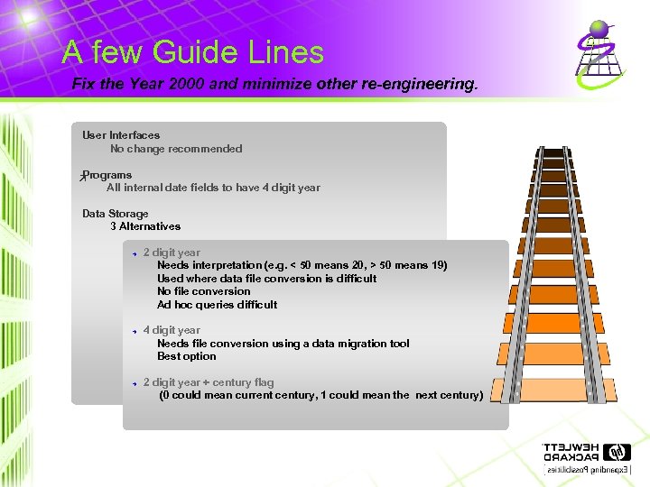 A few Guide Lines Fix the Year 2000 and minimize other re-engineering. User Interfaces