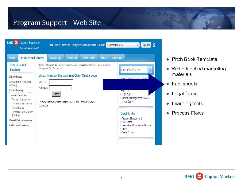 Program Support - Web Site l l White labelled marketing materials l Fact sheets