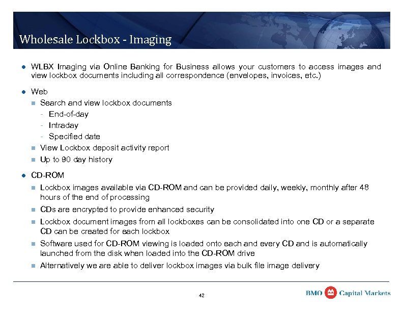 Wholesale Lockbox - Imaging l WLBX Imaging via Online Banking for Business allows your