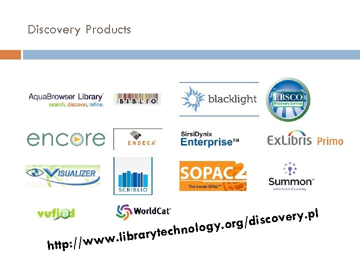 Discovery Products ytechnolog r www. libra http: // covery. pl y. org/dis 