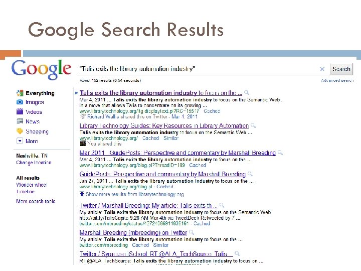 Google Search Results 