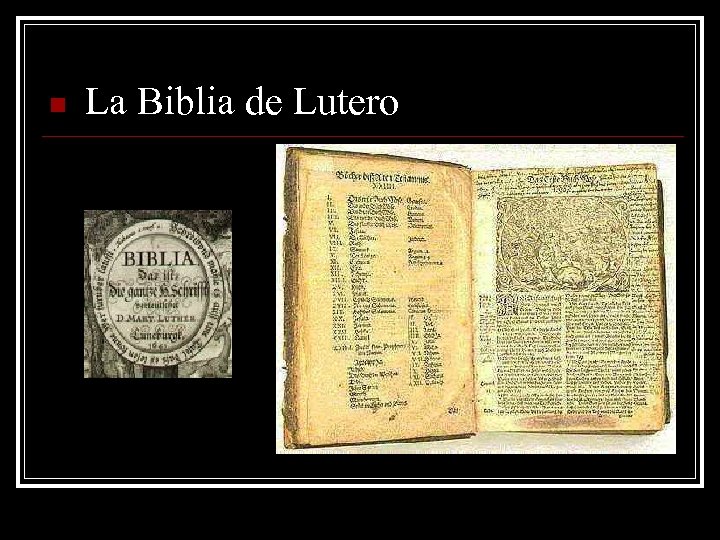 n La Biblia de Lutero 