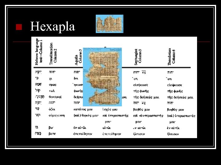 n Hexapla 
