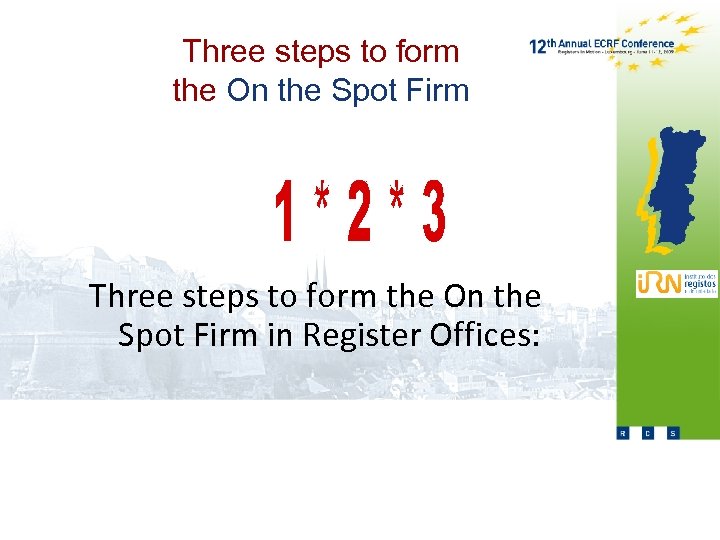 Three steps to form the On the Spot Firm in Register Offices: 