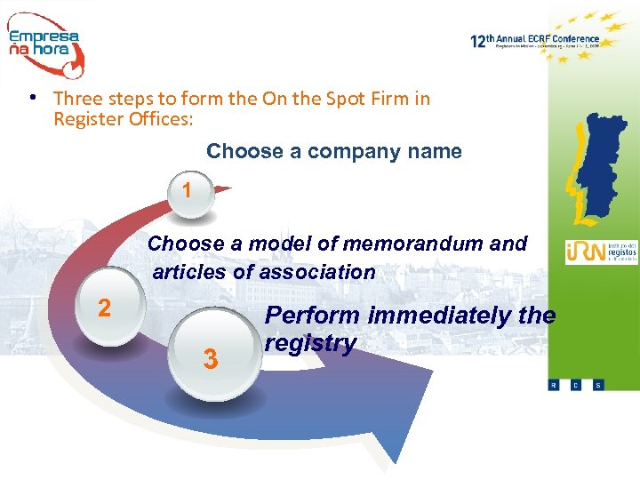  • Three steps to form the On the Spot Firm in Register Offices: