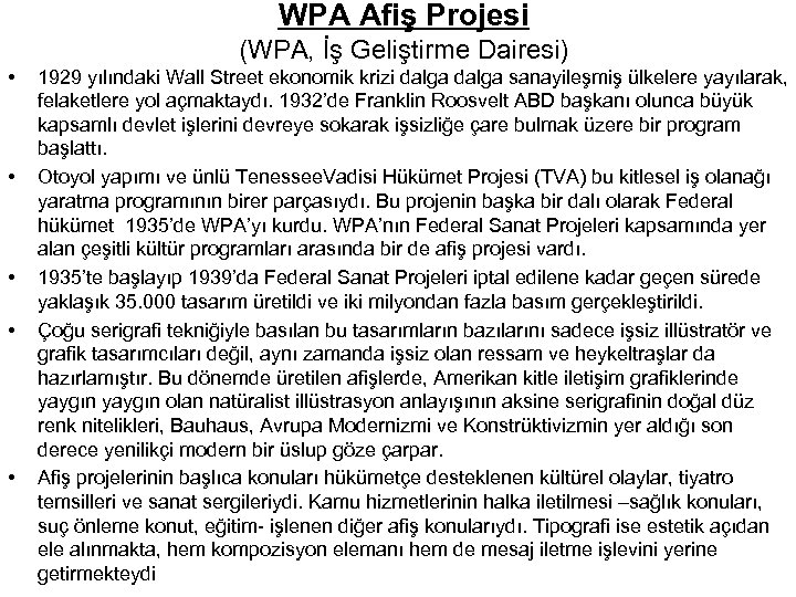 WPA Afiş Projesi (WPA, İş Geliştirme Dairesi) • • • 1929 yılındaki Wall Street