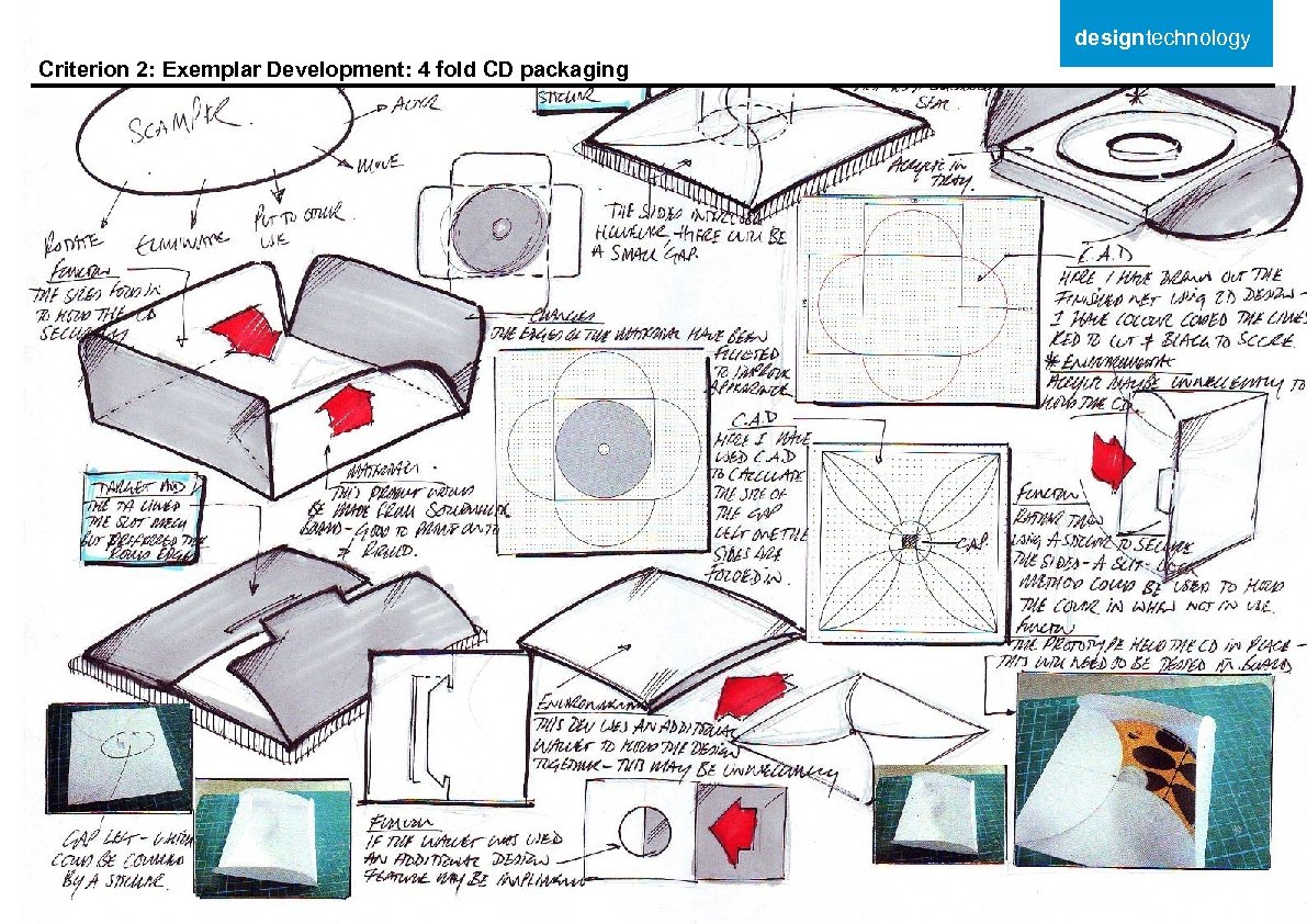 designtechnology Criterion 2: Exemplar Development: 4 fold CD packaging 