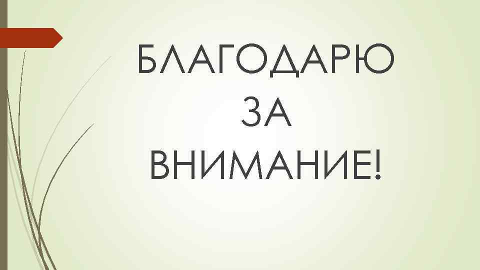 БЛАГОДАРЮ ЗА ВНИМАНИЕ! 