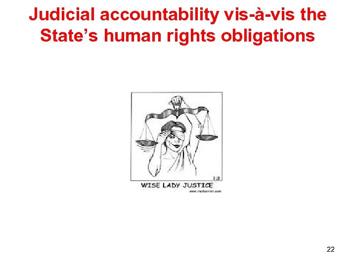 Judicial accountability vis-à-vis the State’s human rights obligations 22 