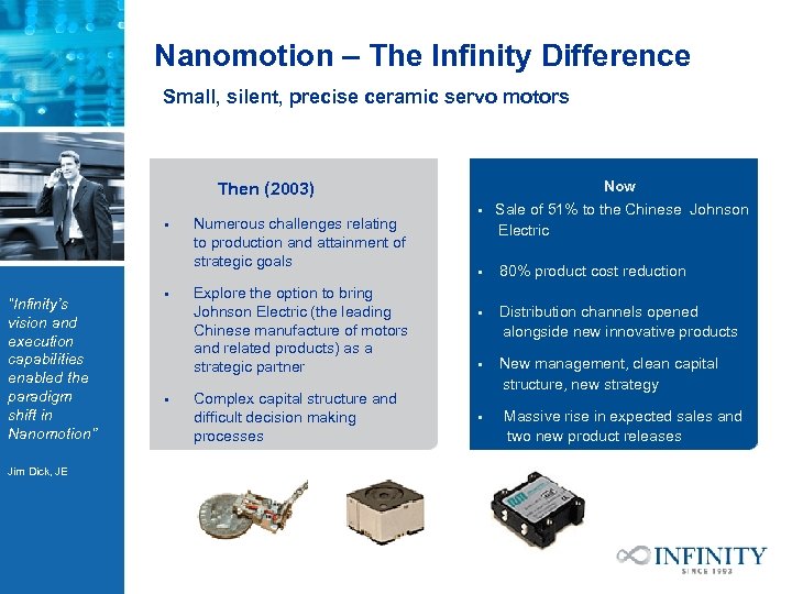 Nanomotion – The Infinity Difference Small, silent, precise ceramic servo motors Now Then (2003)