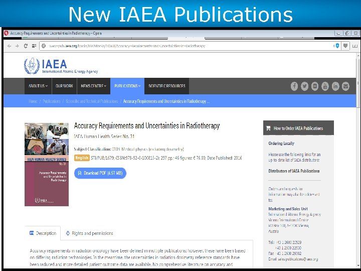 New IAEA Publications 19 