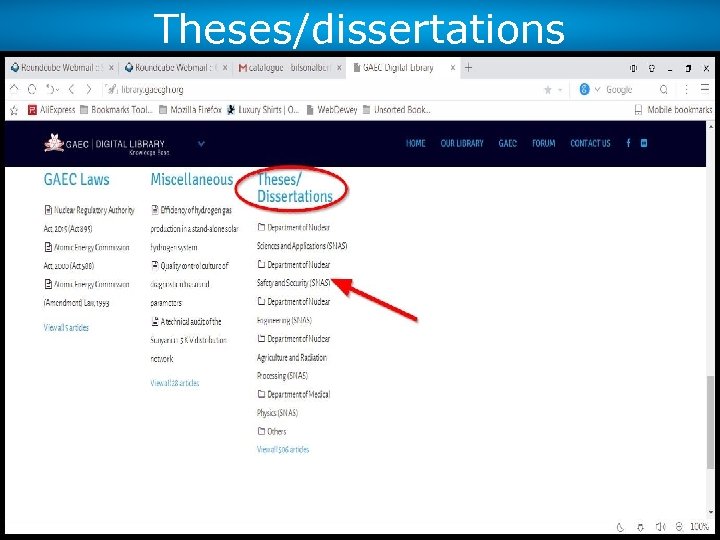 Theses/dissertations 32 