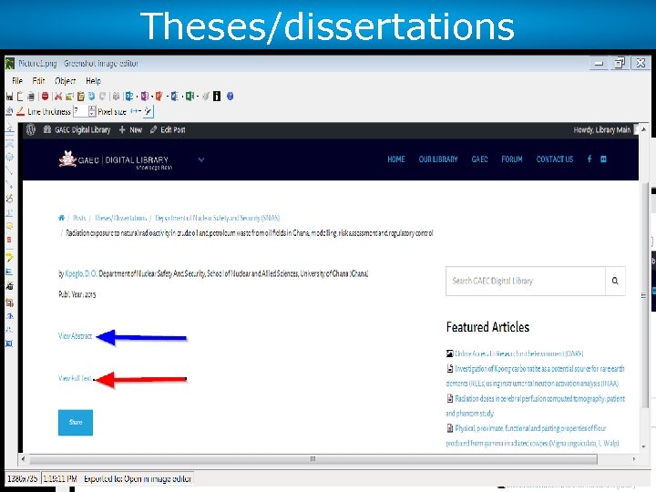 Theses/dissertations 33 