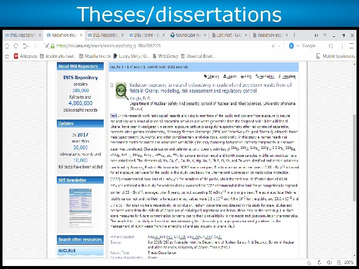 Theses/dissertations 34 