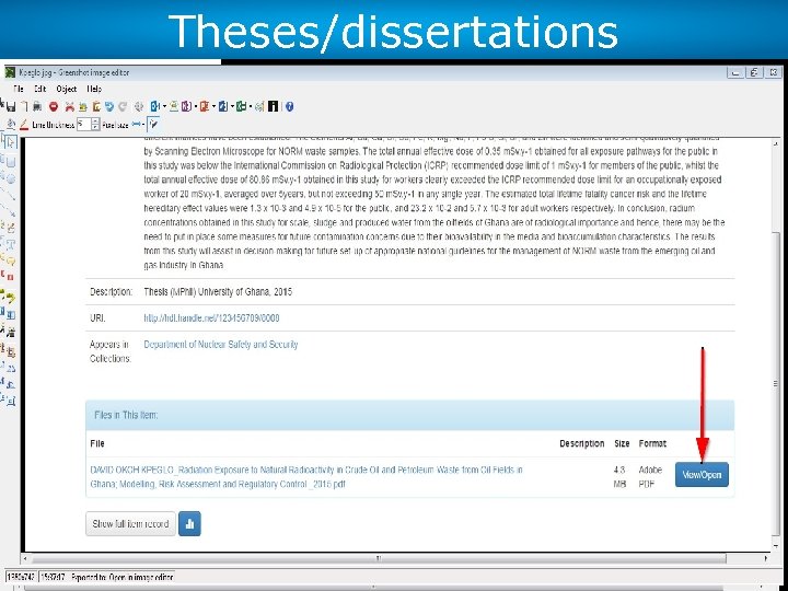 Theses/dissertations 35 