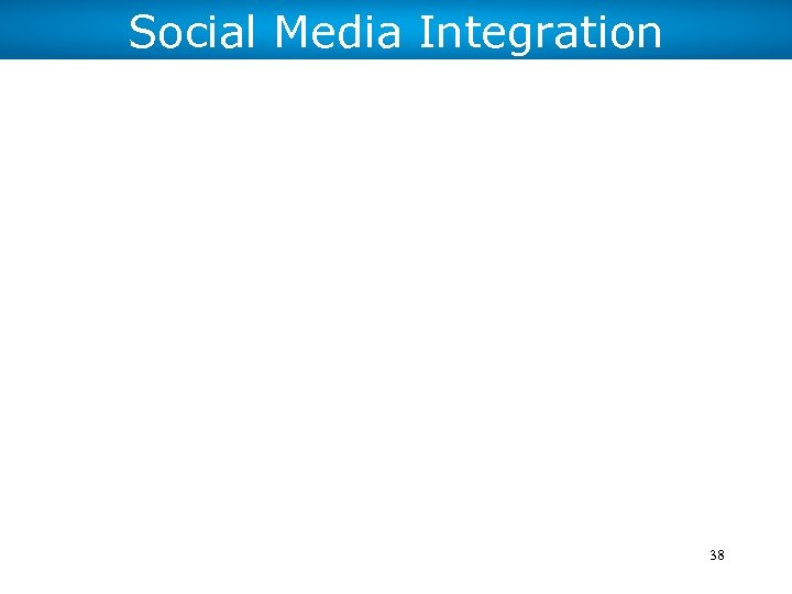 Social Media Integration 38 