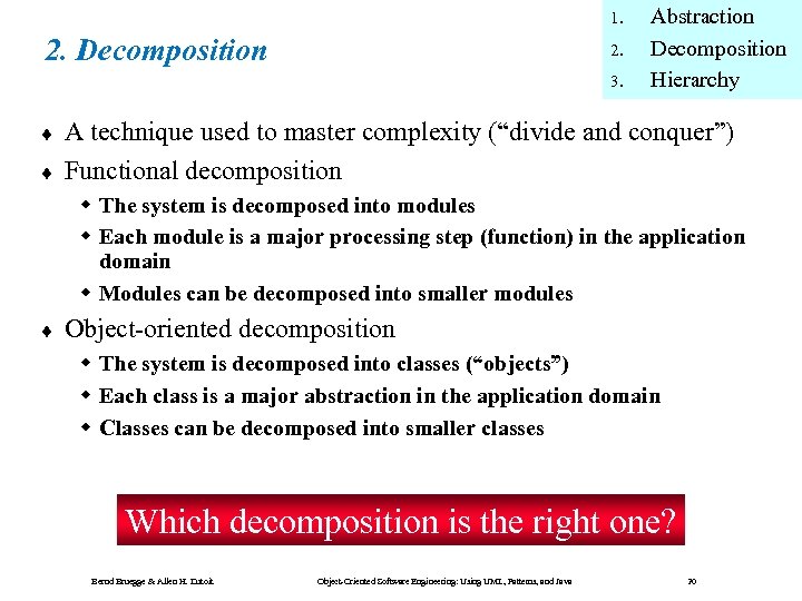 1. 2. Decomposition 2. 3. ¨ ¨ Abstraction Decomposition Hierarchy A technique used to