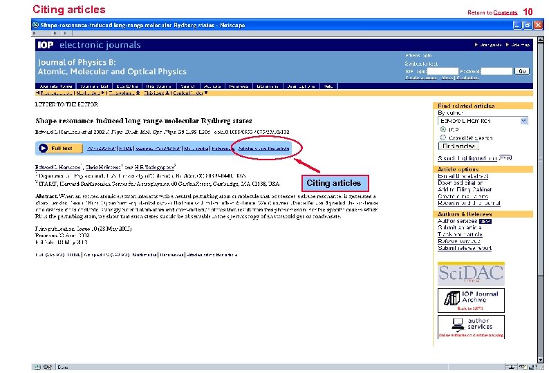 Citing articles Return to Contents Citing articles 10 