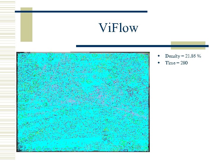 Vi. Flow w w Density = 21. 86 % Time = 280 