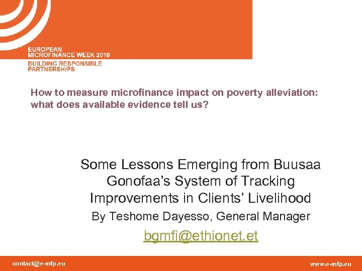 How To Measure Microfinance Impact On Poverty Alleviation