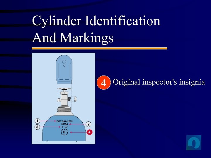 Cylinder Identification And Markings 4 Original inspector's insignia 